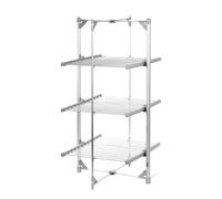 Daewoo 3 Tier Foldable Electric Heated Clothes Airer, Silver