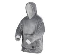 Daewoo Heated Hoodie, Grey Oversized Heated Electric Hoodie With 3 Heat Settings, Hand Warmer And Machine Washable