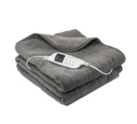 Daewoo Heated Over-Throw Blanket G51400 - Heated Throw Blanket, Grey, 60 × 180 cm, Multiple Heat Settings, Auto Shut-Off
