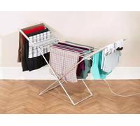 Daewoo Foldable Heated Clothes Airer With Wings, Silver