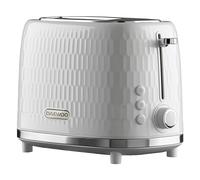Honeycomb 2 Slice Toaster 3D Texture High Lift Handle Defrost Reheat White Daewoo White One Size