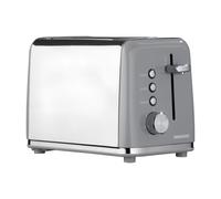Daewoo Kensington, Toaster 2 Slice, Stainless Steel, Removable Crumb Tray, Defrost, Reheat And Browning Controls, Cancel Function, High Lift Lever, Easy To Clean, Grey