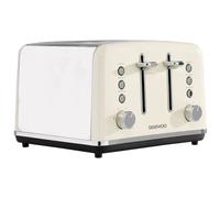 Daewoo Kensington Cream 4 Slice Toaster Stainless Steel SDA1585GE 3yr Warranty