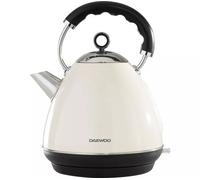Daewoo Kensington Pyramid Kettle 1.7L 3000W Stainless Steel Cream SDA1576GE