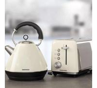 Daewoo Kensington Pyramid Matching 2 Slice Toaster & Kettle Set 1.7L 3000W Retro Bundle Combo Pack