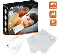 Daewoo King-Size Heated Blanket with 3 Heat Settings - White - HEA1488