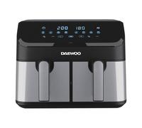 Daewoo Large 9 Litre Digital Dual Air Fryer Oven Smart Sync Double Basket 2X 4.5L Drawers In Black Black Large