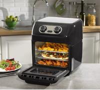 Daewoo Manual Air Fryer, Accessories Included, Rotisserie Stick And 3 Trays For Cooking, Bake, Roast And More With Viewing Window, 60 Minute Timer, Promotes Healthy Eating, Family Sized, 12 Litres