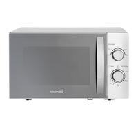 Daewoo Manual Microwave, 800W, 20L Capacity, Silver, 25.8H x 43.9W x 35.7D cm, 5 Power Levels, Kitchen Countertop, Extended 3-Year Warranty