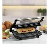 Daewoo Mini Panini Press Opens 90° & 180° Cool Touch Plastic Handle SDA1574GE