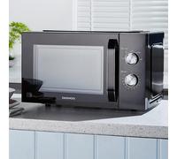 Daewoo 23L 800 Manual Microwave Black, black