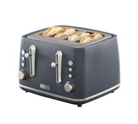 Daewoo 'Cascade' 4-Slice Toaster Ridge Textured Finish Defrost Reheat Cancel in Navy | Size: Large Daewoo Navy Large