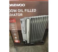 Daewoo 2000W Oil Filled Radiator, Thermostat &Temperature Control White HEA1141 [EEK: A++]