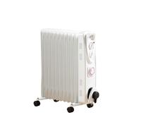 Daewoo Oil Radiator 2500W 11 Fin Portable Heater With 3 Heat Settings Timer White