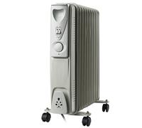 Daewoo 11-Fin Oil Filled Radiator 2500W With Thermostat For Large Rooms White