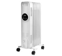 Daewoo 1500W Oil Filled Radiator with LED Display, White