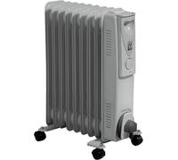 Daewoo Oil Filled Radiator 9 Fin 2000W Portable Heater Adjustable Thermostat White Hea1141Ge