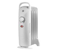 Daewoo Mini Oil Filled Radiator 650W 5 Fin Portable Heater Adjustable Thermostat White
