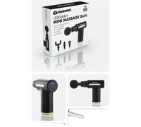 1500mAh Mini Massage Gun with 4 Heads - Black