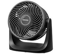 Daewoo Portable Desk Fan, Air Circulator for Office and Home, 3 Speeds, 100 Degree Tilt Head, Powerful Low Noise Table Fan, Black