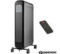 Daewoo Portable Oil-FREE Radiator Heater LED Digital Display Remote CTRL 2000W