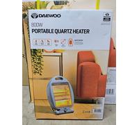 DAEWOO® quartz Electric halogen Heater 800W 2 Heat Settings Safety Tip Switch [EEK: A+++]