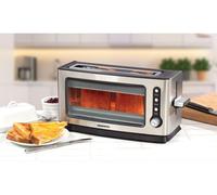 2 Slice Glass Front Ultra Wide Toaster SDA1060GE Daewoo Silver One Size