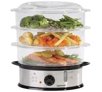 DAEWOO 1200W 3 TIER FOOD STEAMER WITH RICE BOWL