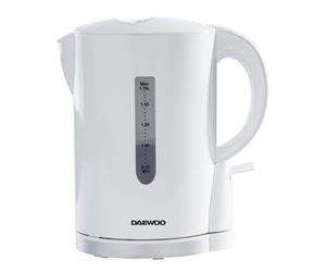 Daewoo SDA1650GE Plastic Jug Kettle White with Chrome Band 1 7L 2200W