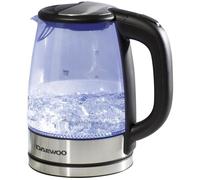 Daewoo 1.7L Glass Kettle, Fast Boil, 2200W Electric Kettle with LED Light, Auto Shut-Off, Boil-Dry Protection, 360° Base, Clear Design