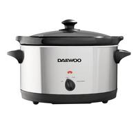 Daewoo SDA1788 6.5L Slow Cooker | Stainless Steel | 3 Heat Settings | Dishwasher Safe Pot & Lid | Power Indicator