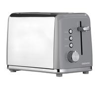 Daewoo Kensington, Toaster 2 Slice, Stainless Steel, Removable Crumb Tray, Defrost, Reheat And Browning Controls, Cancel Function, High Lift Lever, Easy To Clean, Grey