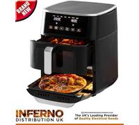Daewoo 11L Air Fryer Dual Split Drawer 1700W Space Saving Pizza Tray