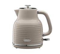 Daewoo Sienna 1.7L Rapid Boil Kettle, 3KW Cordless Electric Kettle, 360° Base, Auto Shut Off, Taupe Finish, Home, Office, Student Kitchen