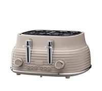 DAEWOO Sienna 4 Slice Retro Toaster, Wide Slots, Taupe - SDA2485GE
