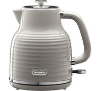 Daewoo Sienna 1.7L Rapid Boil Kettle, 3KW Cordless Electric Kettle, 360° Base, Auto Shut Off, Taupe Finish, Home, Office, Student Kitchen