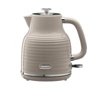 Daewoo Sienna Jug Kettle 1.7 Litre Cordless 360° Base 3KW Rapid Boil Grey Cream