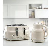 DAEWOO Sienna SDA2564GE Jug Kettle and 4-Slice Toaster Bundle - Cream, Cream