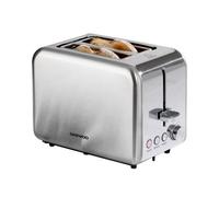 Daewoo 2 Slice Stainless Steel Toaster - Adjustable Browning Control, Defrost & Reheat Function, Removable Crumb Tray, Compact Kitchen Toaster
