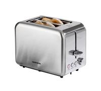 Daewoo 2 Slice Stainless Steel Toaster - Adjustable Browning Control, Defrost & Reheat Function, Removable Crumb Tray, Compact Kitchen Toaster