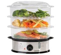 DAEWOO 1200W 3 TIER FOOD STEAMER WITH RICE BOWL