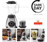 Daewoo Stainless Steel Smoothie & Shake Jug Blender| 1.5L Glass Jug 500W SDA1561 [EEK: Compliant]