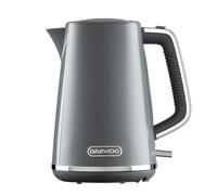 (Grey) Daewoo Stirling Jug Kettle 1.7L Cordless Swivel Base 3KW Rapid Boil Easy Fill