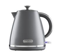 Stirling Pyramid Kettle Cordless 1.7 Litre 3KW Rapid Boil Grey Daewoo Grey One Size