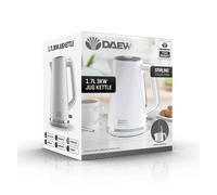 Daewoo Stirling Jug Kettle 1.7L Cordless Swivel Base 3KW Rapid Boil White
