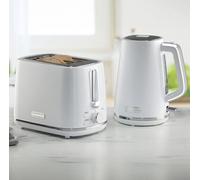 Daewoo Stirling Jug Kettle and Toaster Bundle Set 1.7L Rapid Boil 2 Slice White