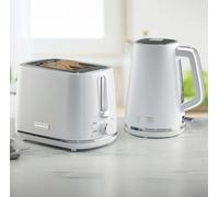 Daewoo Stirling Jug Kettle and Toaster Bundle Set 1.7L Rapid Boil 2 Slice White