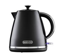 Daewoo Stirling Pyramid Kettle Cordless 1.7 Litre 3Kw Rapid Boil Black Black