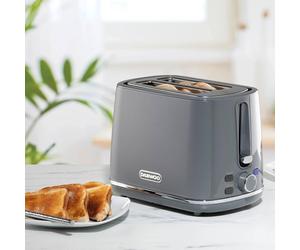 Daewoo 'stirling' Series Two Slice Toaster With Reheat Defrost And 7 Browning Functions In Grey Grey