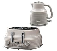 Daewoo Taupe Sienna Jug Kettle & 4 Slice Toaster Set
